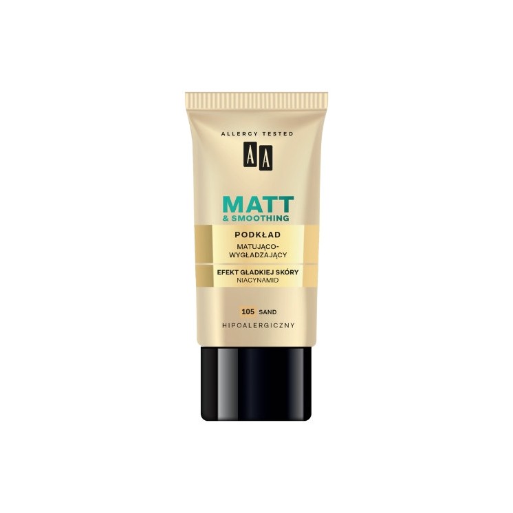 AA Make Up Matt Matterende en gladmakende gezichtsfoundation /105/ Sand 30 ml