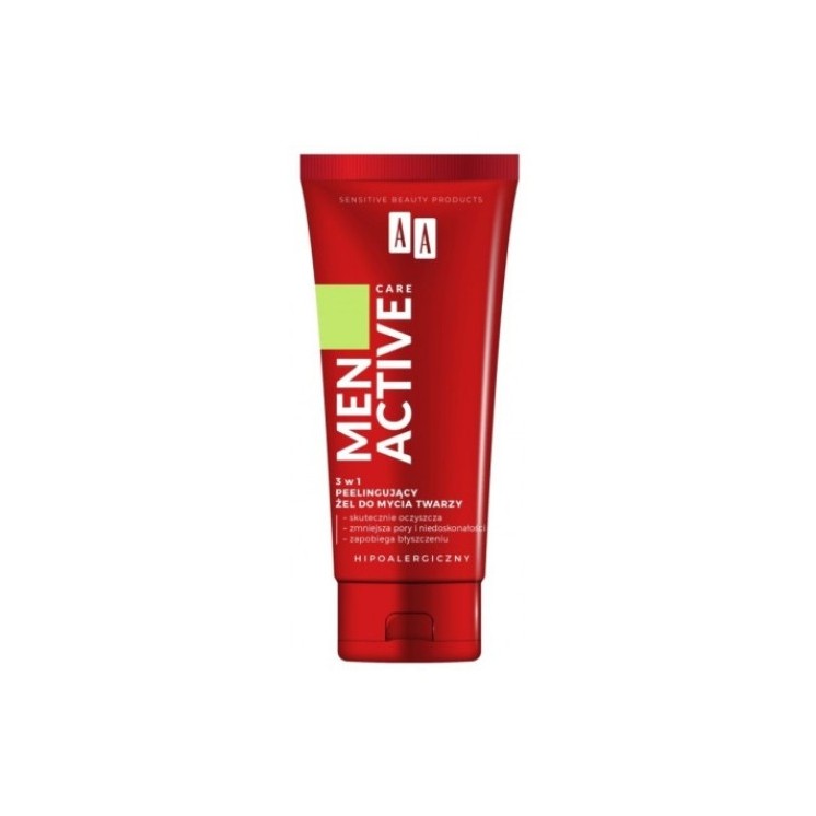 Гель-пілінг для обличчя AA Men Active Care 3в1 150 мл