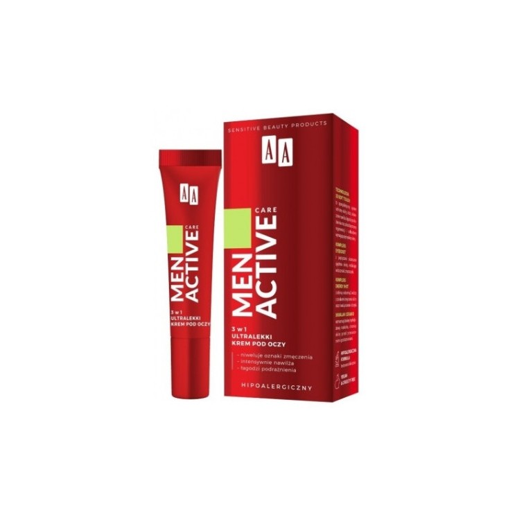 AA Men Active Care 3in1 ultralichte Oogcrème 15 ml