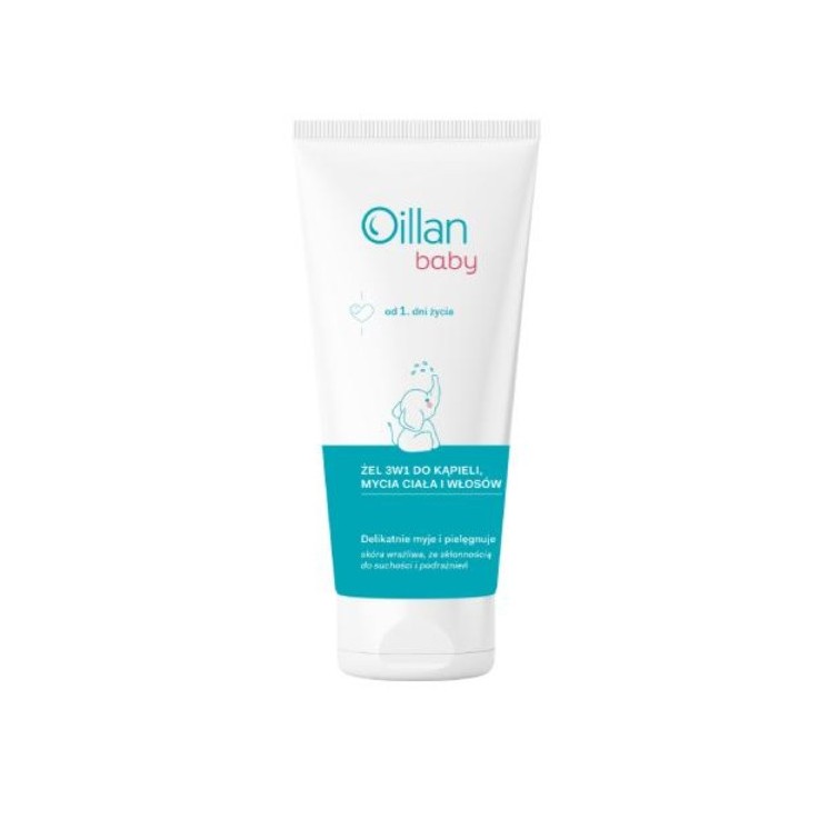 Oillan Baby 3in1 Lichaams- en haarwasgel vanaf de eerste levensdag 200 ml