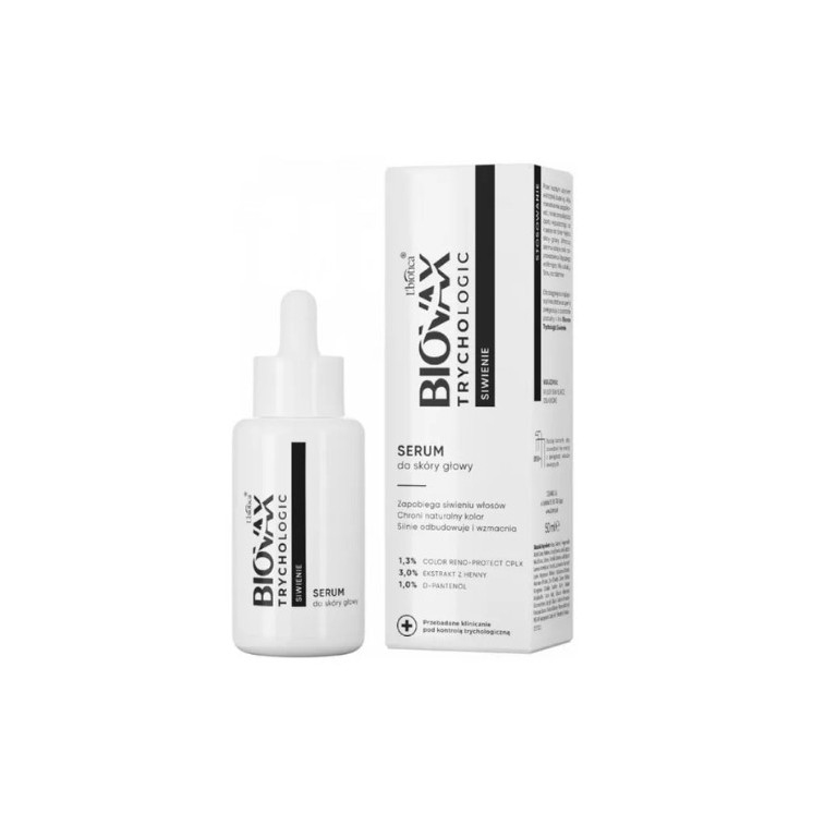 Serum BIOVAX Trychologic для шкіри голови, що посивіла, 200 мл
