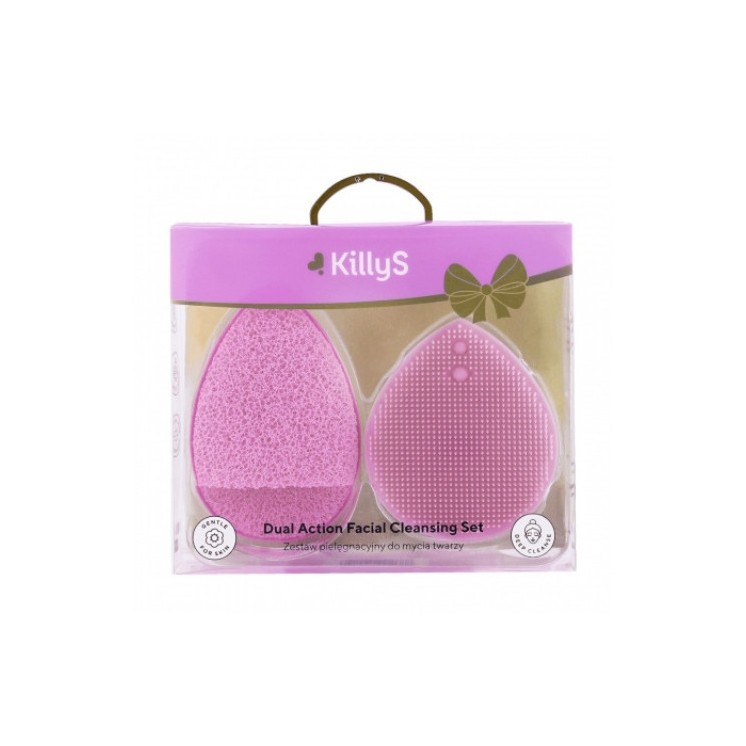 KillyS Set of silicone facial cleansing brush + exfoliating sponge