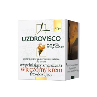 Uzdrovisco wieczorny Krem do twarzy wypełniający zmarszczki Kurkuma 50 ml