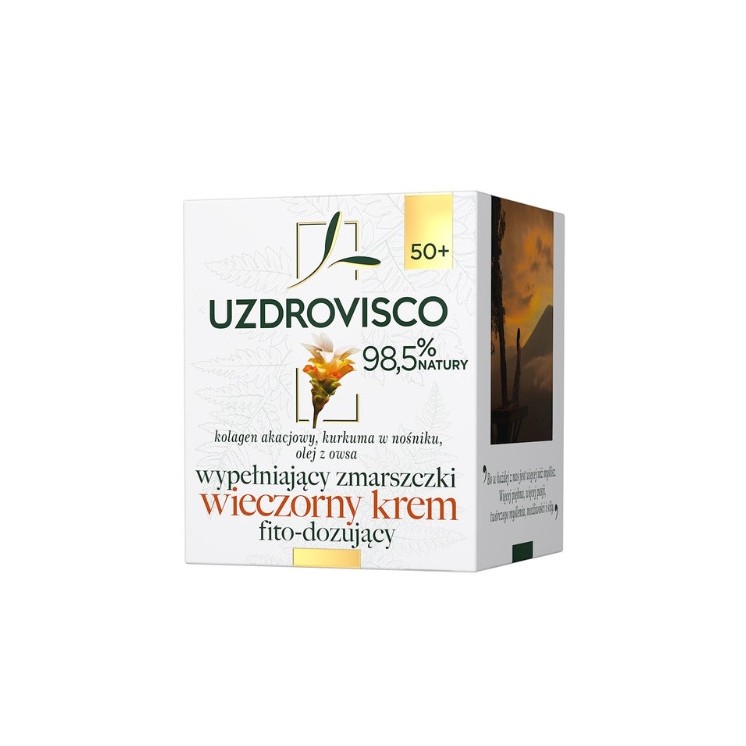 Uzdrovisco avondgezichtscrème rimpels vullen Kurkuma 50 ml