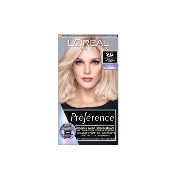 L'oreal Preference Haarverf /9.12/ Zeer Licht Asbeige Blond