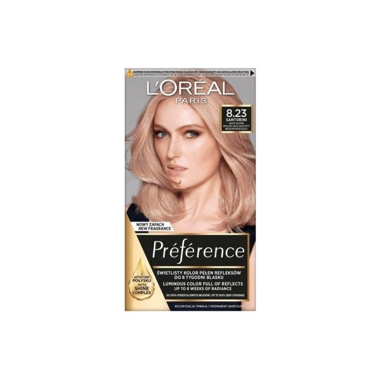L'oreal Preference Haarverf /8.23/ Blond Opalescent-golden Medium Rose Gold