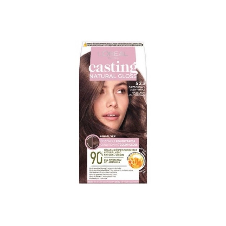 L'oreal Casting Natural Gloss Haarverf /523/ Noot Lichtbruin