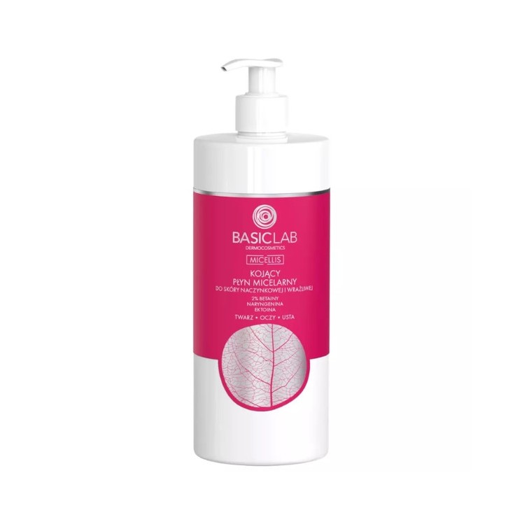 BasicLab Micellis verzachtende micellaire vloeistof voor vasculaire en gevoelige huid 500 ml