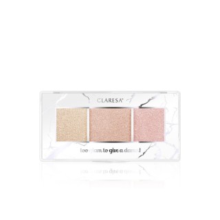 Claresa Too Glam, щоб дати прокляття! Палетка хайлайтерів /12/ Golden Glow 12, 5 г