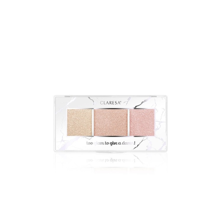 Claresa Too Glam, щоб дати прокляття! Палетка хайлайтерів /12/ Golden Glow 12, 5 г