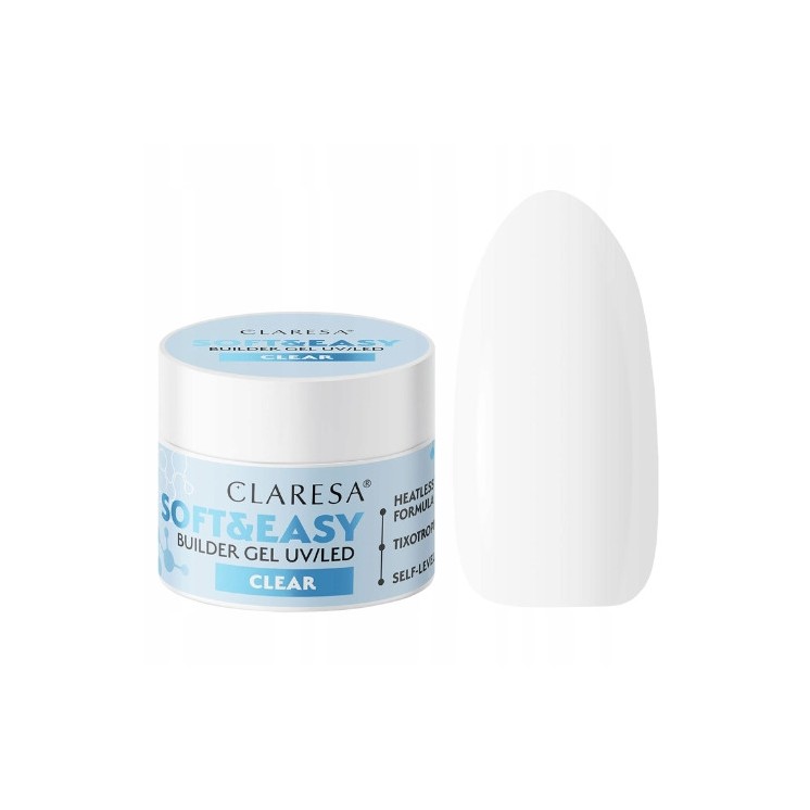 Clear гель для нарощування нігтів Claresa Soft & Easy 45 г