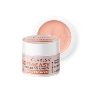 Гель для нарощування нігтів Claresa Soft & Easy Gold Prosecco 45 г