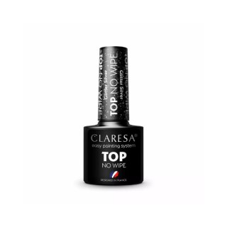 Гібридний топ для нігтів Claresa Top No Wipe Glitter Silver 5 г