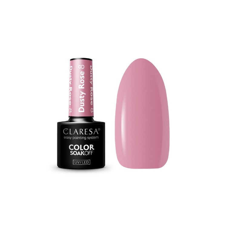 Лак для нігтів Claresa Dusty Rose Hybrid /8/ 5 г