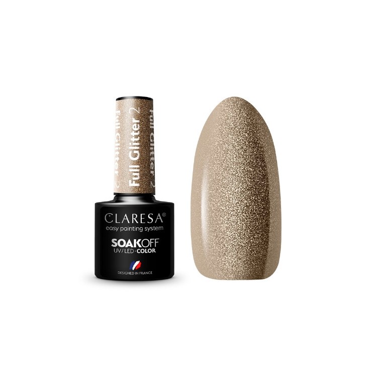 Лак для нігтів Claresa Full Glitter Hybrid /2/ 5 г
