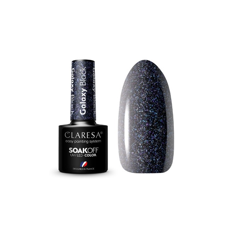 Лак для нігтів Claresa Galaxy Black Hybrid 5 г