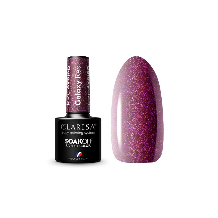 Claresa Galaxy Red Hybrid nail polish 5 g