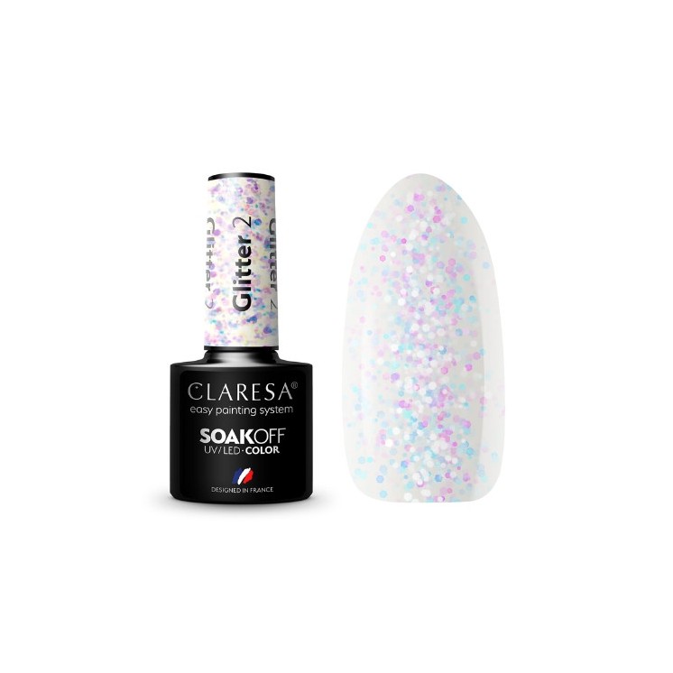Лак для нігтів Claresa Glitter Hybrid /2/ 5 г