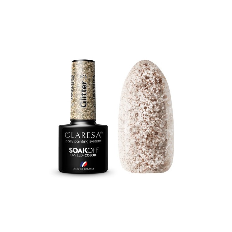 Claresa Glitter Hybrid Nagellack /3/ 5 g