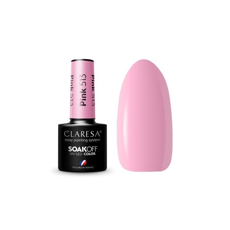 Claresa Pink Hybrid nail polish /513/ 5 g