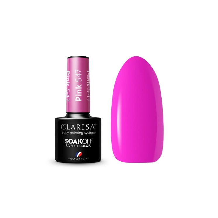 Лак для нігтів Claresa Pink Hybrid /547/ 5 г