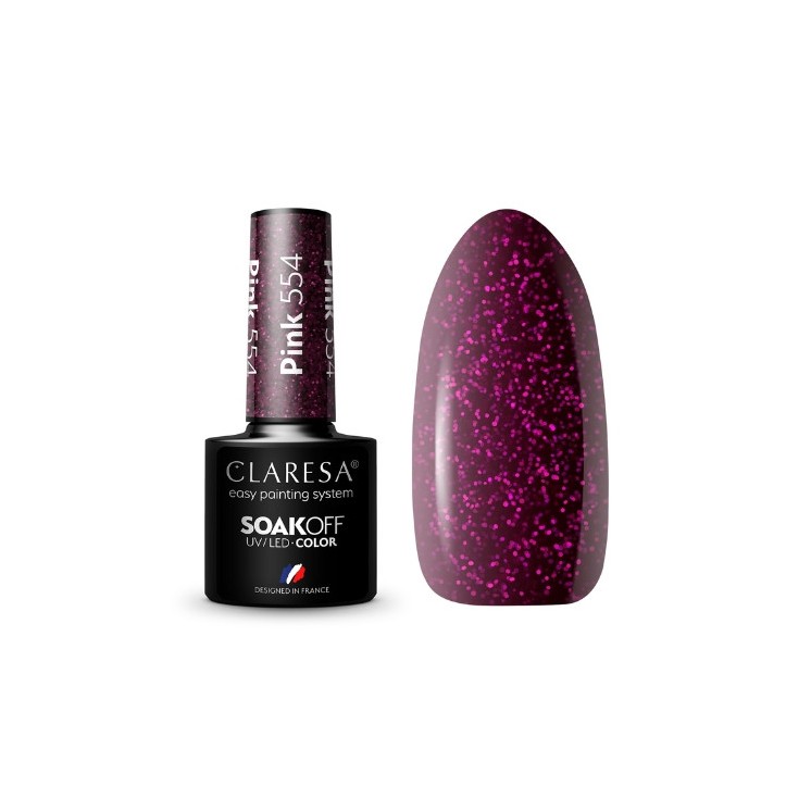 Лак для нігтів Claresa Pink Hybrid /554/ 5 г