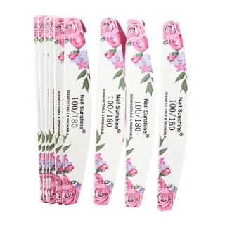 Pink nail file 100/180 10 pieces