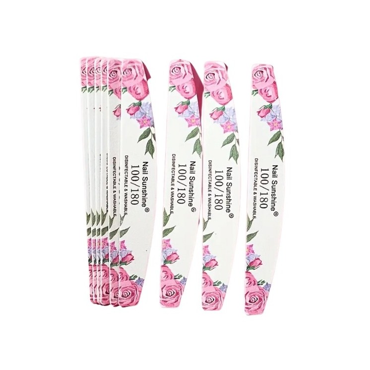Пилка для нігтів Pink 100/180 10 шт