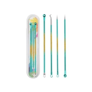 Blackhead removal set 4-piece Green Golden 1 piece