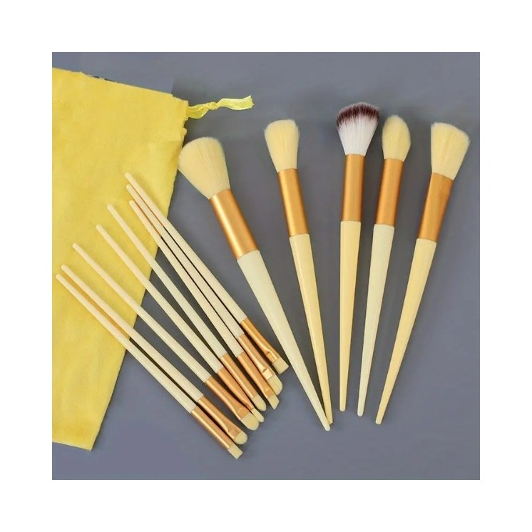 Set professionele Yellow make-up kwasten, 13 stuks