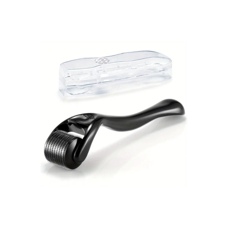 Dermoroller voor gezicht en lichaam 540 Naalden 1mm Black + opbergdoos 1 stuk