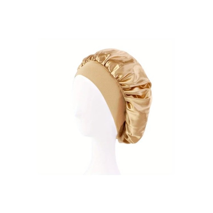 Satin sleeping cap Golden 1 piece
