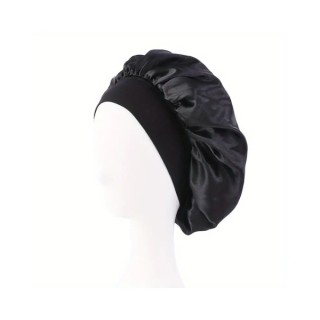 Шапочка для сну атласна Black 1 шт