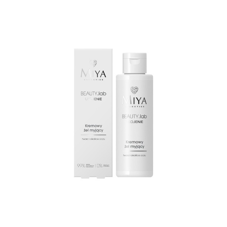 Miya Cosmetics BEAUTY .lab Verzachtende romige reinigingsgel voor gezicht en ogen 100 ml