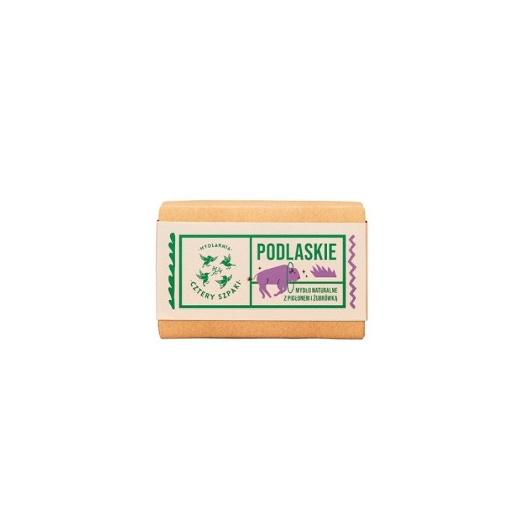 Mydlarnia Cztery Szpaki natural Podlasie soap with wormwood and Żubrówka 110 g