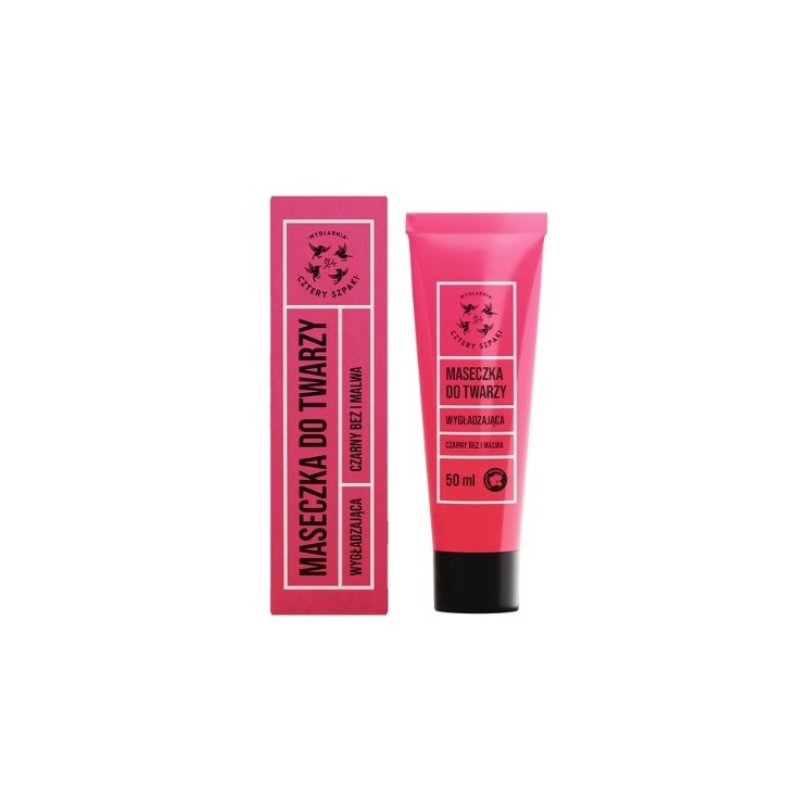 Mydlarnia Cztery Szpaki smoothing face mask Black Elderberry and Mallow 50 ml