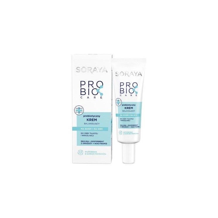 Крем для обличчя Soraya ProBio Care Prebiotic Balancing для жирної та чутливої шкіри денний та нічний 50 мл