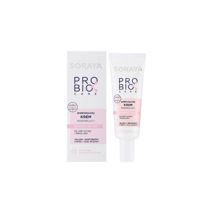 Крем для обличчя Soraya ProBio Care Prebiotic відновлюючий для сухої та чутливої шкіри денний та нічний 50 мл
