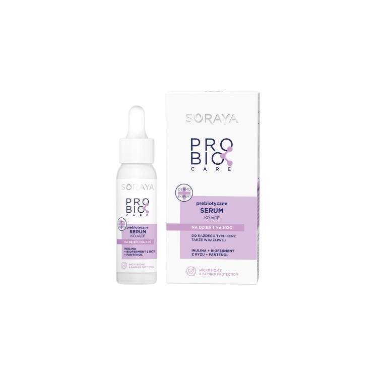 Soraya ProBio Care Prebiotic заспокійлива Serum для обличчя для всіх типів шкіри, включаючи чутливу вдень і вночі 30 мл