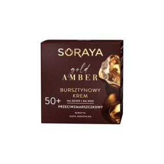 Soraya Gold Amber Bursztynowy Krem do twarzy przeciwzmarszczkowy na dzień i na noc 50+ 50 ml