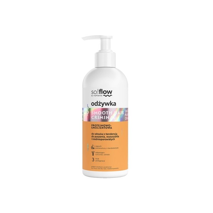 So!flow Protein-Emollient Conditioner voor medium poreus haar dat gevoelig is voor kroezen 300 ml