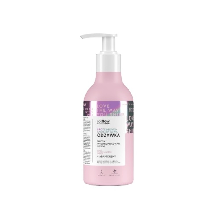 So!flow Emollient and Protein Conditioner für Haare mit hoher Porosität und sprödem Haar, 400 ml