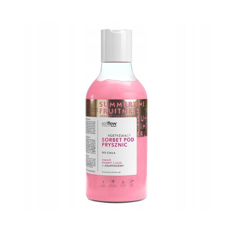 So!flow Energiserende Sorbet voor douche Guava , Lychee 400 ml