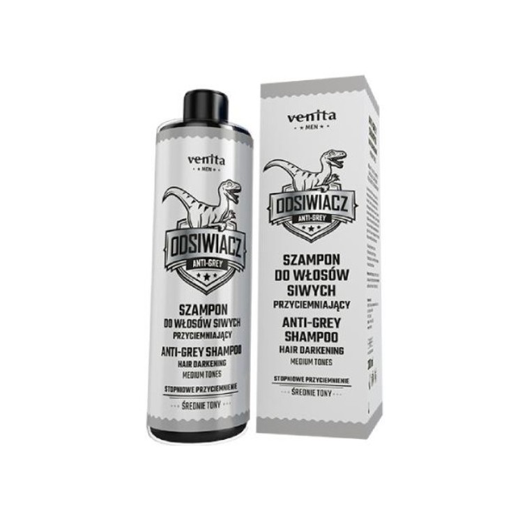 Venita Men Darkening degreaser Шампунь для сивого волосся Середні тони 200 мл