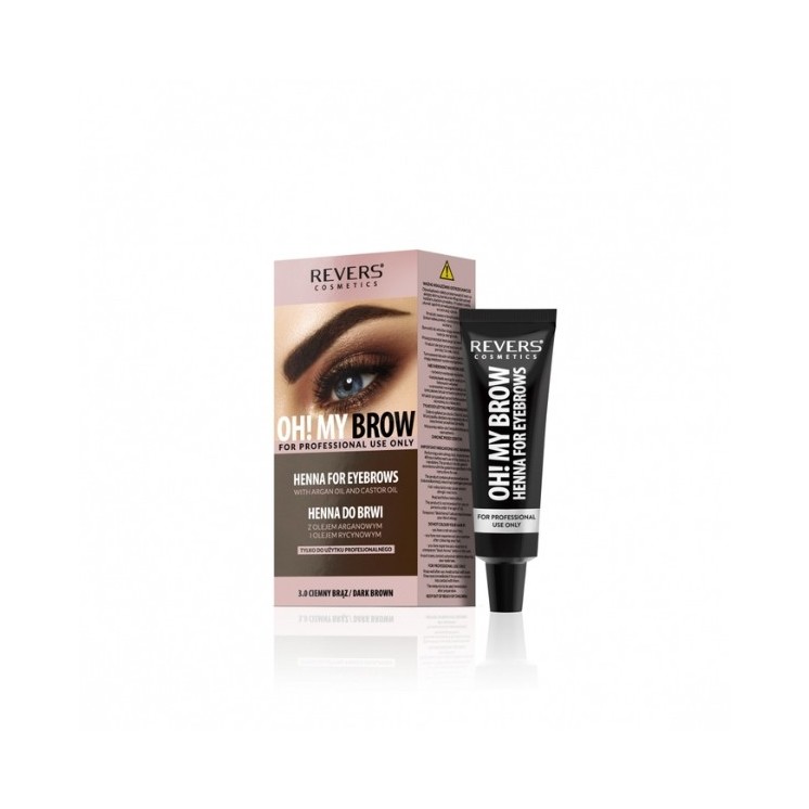 Кремова хна для брів Revers Oh !My Brow /3.0/ Темно-коричнева