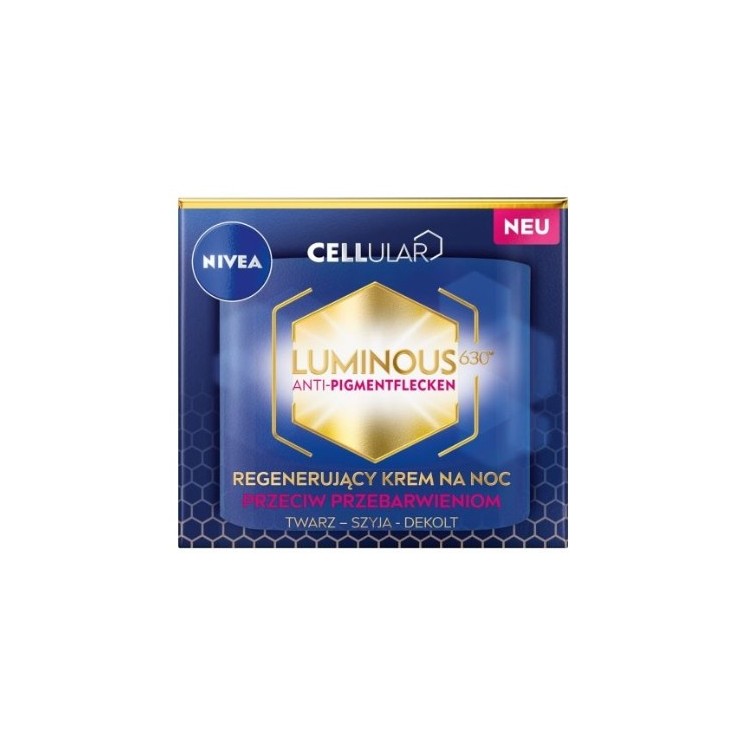 Nivea Cellular Iluminous відновлюючий нічний крем для обличчя проти зміни кольору 50 мл