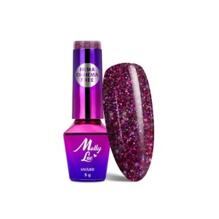 MollyLac /633/ Spotlight hybride nagellak Passionate 5 ml