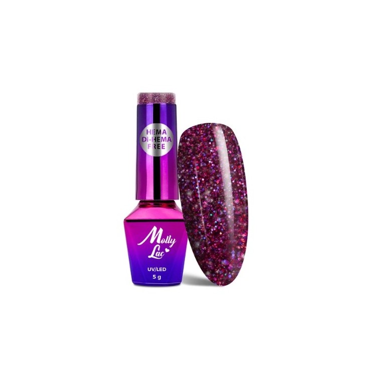 MollyLac /633/ Spotlight hybride nagellak Passionate 5 ml