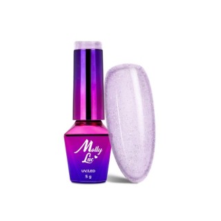 MollyLac /224/ Winter Crystalize Hybrid Nail Polish Birthday Girl 5 ml