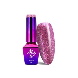 MollyLac /540/ Luxury Glam Hybride Nagellak Pink Reflections 5 ml